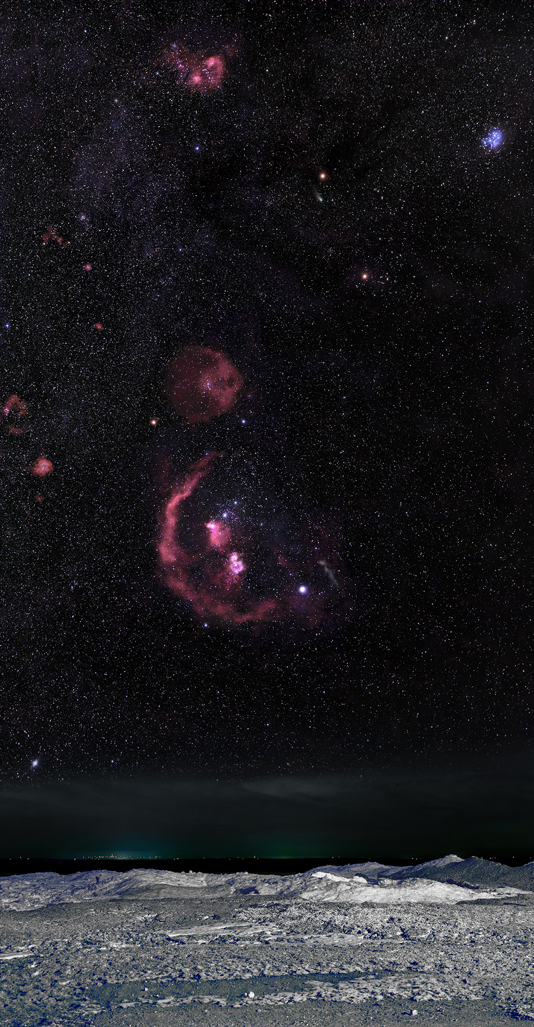 2023-0008-Astroscape Orion rising over Lake Erie with Mars and Comet ZTF - Shakeel Anwar